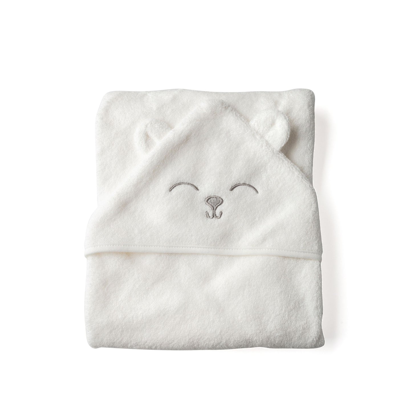 מגבת קפוצ’ון 100% כותנה רכה לתינוק - לבן | אפור