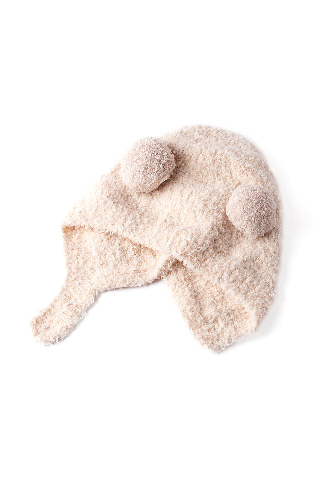 כובע חורף פרוותי עם פונפונים