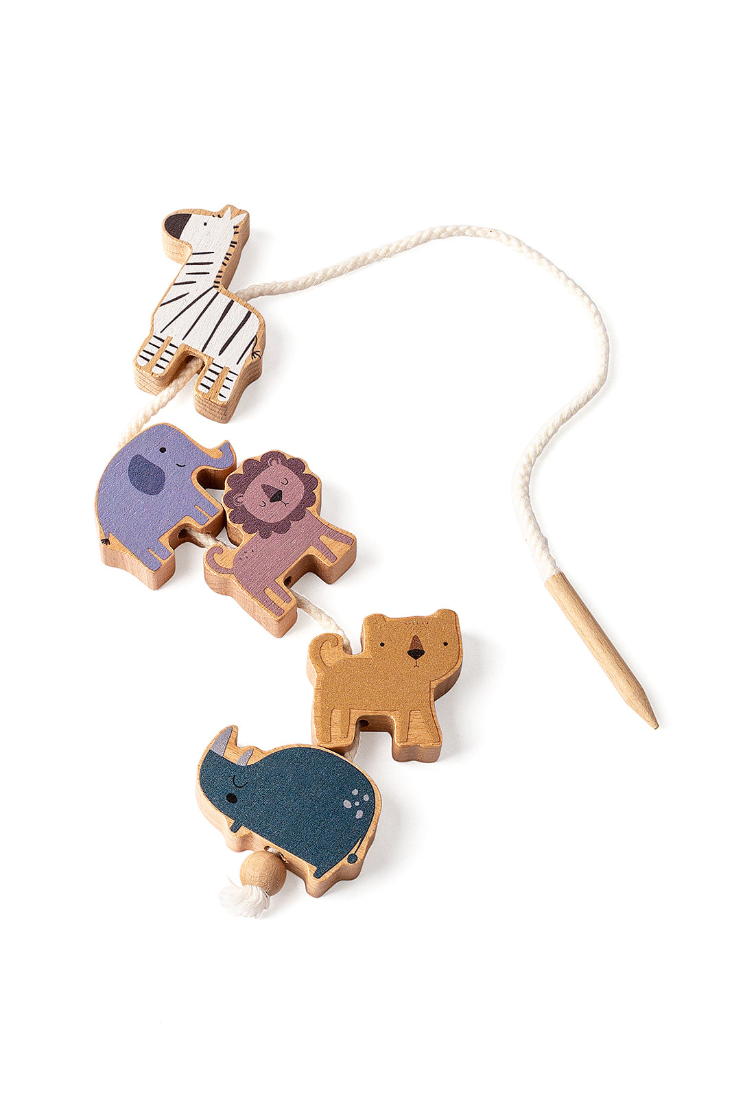 משחק השחלה מעץ – חיות הספארי