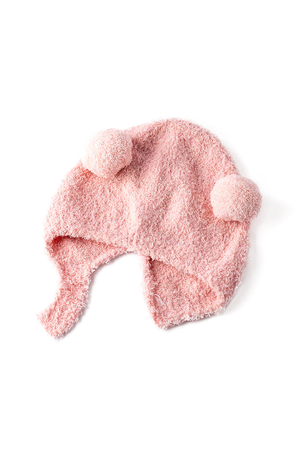 כובע חורף פרוותי עם פונפונים